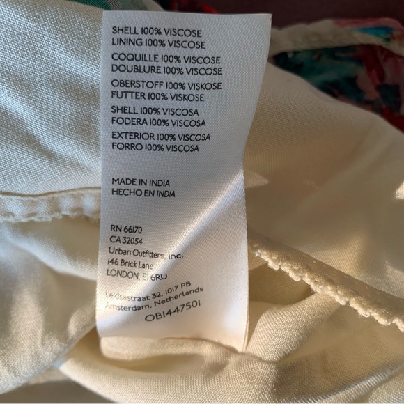 Anthropologie Soft Printed Mini Dress Size S Flutter Sleeves Watercolor Floral - Picture 12 of 12